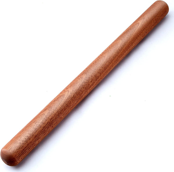 Aisoso French Rolling Pin, 17.7 Inches Wood Rolling Pin for Baking, Extra Long Thickened Dough Roller for Pastry