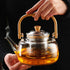 Glass Tea Pot, Stovetop Safe Clear Teapot and Kettle for Brewing Tea