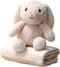The Peanutshell Gift Set Adorable Fluffy Stuffed Animal Bunny Rabbit & Pink