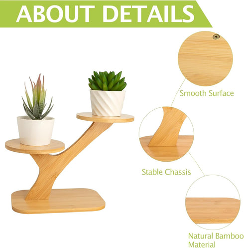 Stand,3 XXXFLOWER Wood Plant Stand for Indoor,Small Desktop Plant Tier Succulent Windowsill Shelf Holders for Balcony