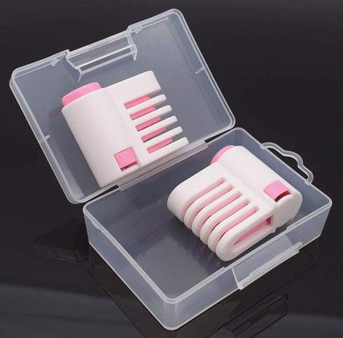 2PCS DIY Cake Slicer, 5 Layers Leveler Slicer, Pink Stratification Auxiliary Tool for Bread Toast Cut