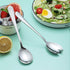 Berglander Stainless Steel Salad Server Set, Pack of 2, Shiny Silver Salad Spoon and Fork