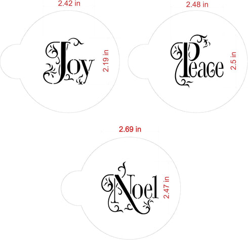 Joy, Noel and Peace Cookie Set by Designer Stencils