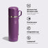 28 Oz Hydro Flask Hot Flask & Cup Insulated Stainless Steel, Hot Drink Travel Container for Coffee, Tea, & Soup Black