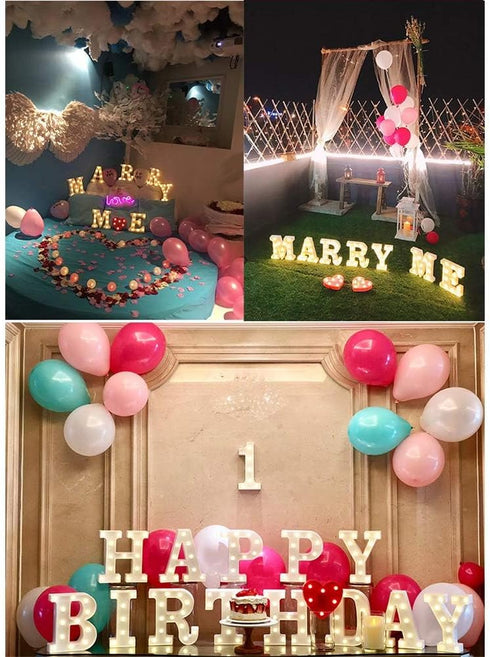 MUMUXI Light Up Marquee Letters Battery Powered LED Alphabet Lights for Party Wedding Birthday Christmas Home Bar