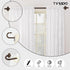 Bronze Wrap Around Curtain Rods 48 to 84 Inch, 5/8 Inch Adjustable Blackout Rod with Brackets, Room Darkening, Brown