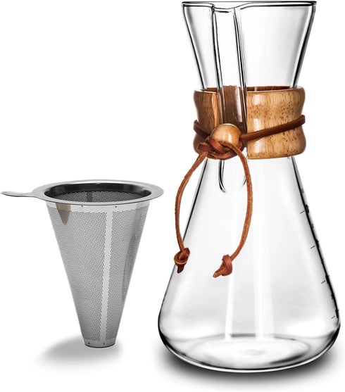 AGOGO Pour Over Coffeemaker Set, Classic Series, Includes Filter, 6 Cups