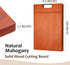 LUBAN Mahogany Wood Cutting Board, Thickened & Large with Handle, Premium Sustainable Wooden Chopping Board (14x9.5x1.1