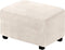H.VERSAILTEX Ottoman Covers Slipcover Rectangle Real Velvet Plush 1 Piece Form Fit