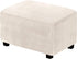 H.VERSAILTEX Ottoman Covers Slipcover Rectangle Real Velvet Plush 1 Piece Form Fit