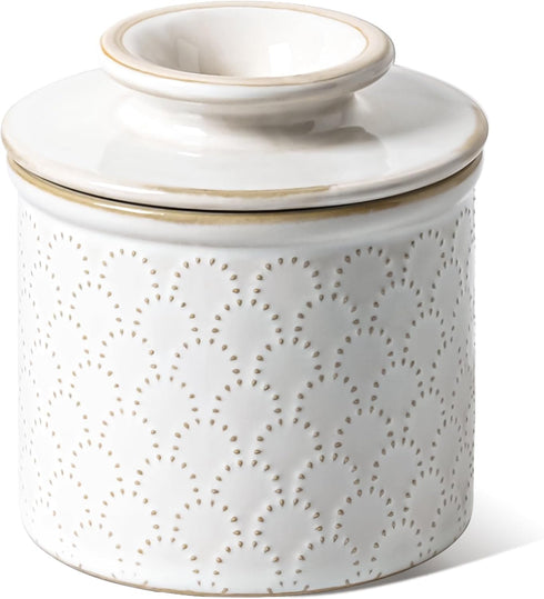 LE TAUCI Butter Crock, Butter Dish with Lid, Butter Container for Counter