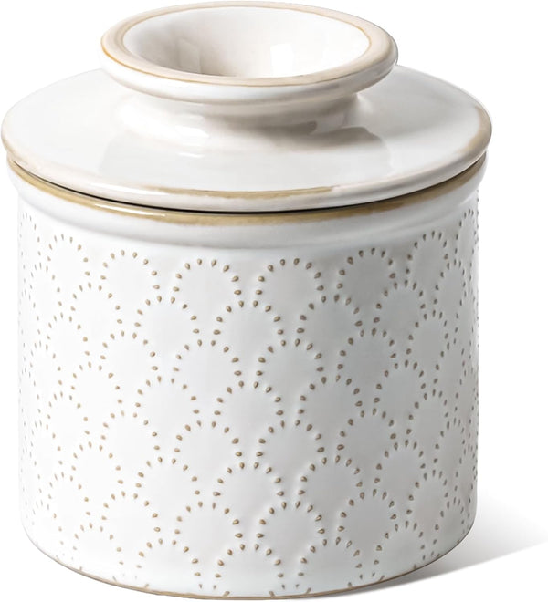 LE TAUCI Butter Crock, Butter Dish with Lid, Butter Container for Counter