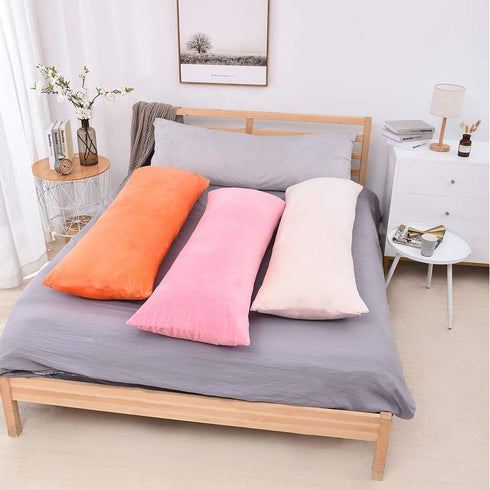 TAOSON Cozy 20x54 20x54 Inches, Luxury Soft Long Pillowcase, Zippered Velvet Body Pillow Cover, Pillow Protector