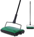 Yocada Carpet Sweeper Cleaner for Home Office, Low Carpets, Pet Hair Dust Scraps Cleaning with Brush - Green