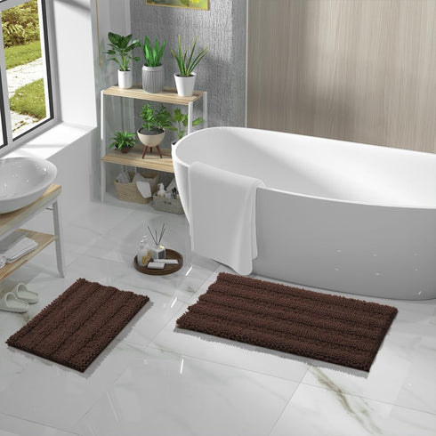 Yimobra Bathroom Rug Mat, 32" x 20", Extra Thick Super Absorbent Bath Rugs, Non-Slip Quick Dry Soft Shower Carpet
