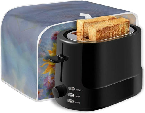 Xoenoiee Butterfly Bird Floral Pattern Toaster Cover, Quilted Cover for 2 Slice Bread Maker, Kitchen Appliance Cover