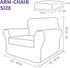 2 ZNSAYOTX Piece Chair Covers for Living Room with Arms Anti Slip Stretch Arm Chair Slipcovers Sofa Armchair Slipcover