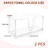 Countertop, 5mm (2) Acrylic Paper Towel Holder Thick Clear C-Fold Z-Fold Trifold Napkin Dispenser, Bathroom & Kitchen