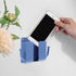 Healifty 5pcs Remote Control Holder with Hook, Wall Mounted Media Storage Box for Home Bedroom (Blue)