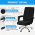 Stretch Office Chair Seat Covers with Armrest Sleeve, Jacquard Pattern High Back Slipcovers for Universal Chair