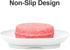Anwenk Oval Shape Soap Dish, Bathroom Soap Holder with Drain Holes, Flexible Silicone White, 1 Pack