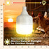 3000K Rechargeable Chicken Coop Light- Warm Yellow Cordless Hanging Lamp, Rechargeable Battery with Hook, Easy Install