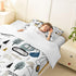 Set Set Set 2Pcs 1 Feelyou Cartoon Car Kids Comforter Construction Bedding for Boys Toddler Decor Equipment Trucks