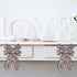 Hying 2 PCS Valentine's Day Bows for Wreath, Black White Buffalo Plaid Bows with Glitter Red Heart Bow for Party