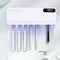 ZOZOO UV Toothbrush Sanitizeri Holder with 99.9% Cleaning,Air Dry,Heating,5+1+1 Slots,12 Hour Memory,Rechargeable