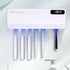 ZOZOO UV Toothbrush Sanitizeri Holder with 99.9% Cleaning,Air Dry,Heating,5+1+1 Slots,12 Hour Memory,Rechargeable