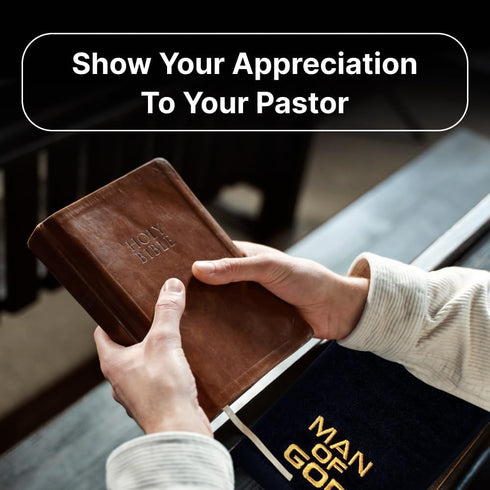Swanson Christian Products Black Hand Towel Man of God with Gold Embroidery, Pastor Appreciation Gift, Face Towel