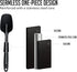 OVENTE Set of 5 Silicone Spatulas, Heat Resistant Food Grade Rubber with Stainless Steel Core, Black