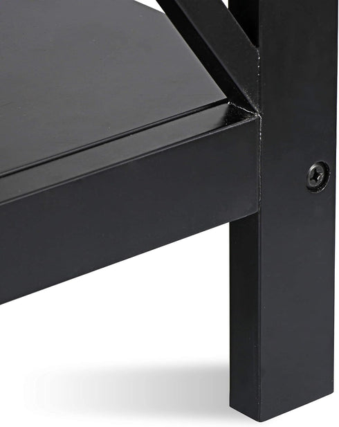 3-Tier ZENY Nightstand Sofa Side Table End Table with Storage Shelf for Living Room, Bedroom, Office, Apartment, Easy