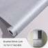 Self Adhesive Brushed Silver Stainless Steel Contact Paper for Refrigerator Dishwasher Stove Oven Doors Appliances Kitchen Countertop Cabinets Furniture 15.7x117 Inches by GLOW4U