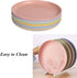 Wheat Straw Plates Set, Lightweight Unbreakable Dinner Dishes, Dishwasher & Microwave Safe, Small 6 Pack 5.9'