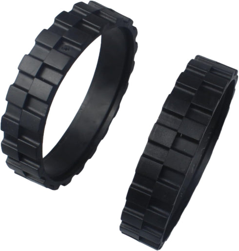FDXGYH 2 Pcs Replacement Tires, Black Anti-Slip Wheel Tires Accessories for Sweeper/Cleaning Robot