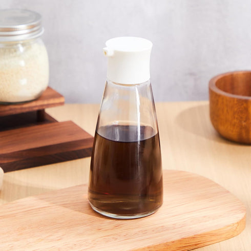 1 9.6 oz Pcs Cruet Dispenser for Olive Oil Vinegar Soy Sauce Dispenser Bottle Glass Soy Sauce Container Oil Bottle