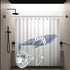 Shower Curtain Hooks Rings, 12PCS Double Hooks Glide Anti Rust Crystal Rhinestones for Shower Curtains