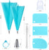 34Pcs Piping Bags and Tips Set - Bake Cake Decorating Kit with 24 Stainless Steel Tips and Reusable Silicone Bags