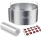 iNeibo Cake Ring and Cake Collar Set, 6 to 12 Inch Adjustable Cake Mousse Mould Set with 6 Inch Clear Cake Roll