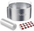 iNeibo Cake Ring and Cake Collar Set, 6 to 12 Inch Adjustable Cake Mousse Mould Set with 6 Inch Clear Cake Roll