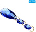 5 Pack 38mm 14mm PATIKIL Clear Crystal Teardrop, Chandelier Prisms Parts Hanging Beads with Octagonal Bead