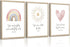 Pennclys Boho Nursery Wall Art 3 Pieces Bible Verse Nursery Art Christian Girls
