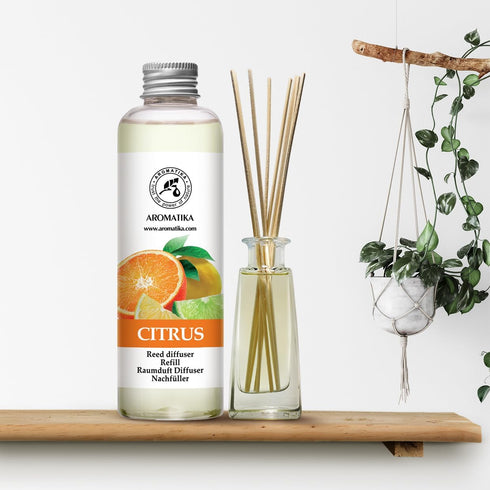 6.8 Oz Citrus Refill Reed Diffuser Fl - Room Diffuser Refill - Home Fragrance - Room Freshener - Fresh and Long Lasting