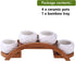 Set, Pack 4, E-liu Succulent Pots and Stand Ceramic White Succulent Planter Pot with Drainage, of Cute Office Garden