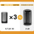 HONGBAKE Mini Loaf Pan for Baking Bread, 6 x 3.3 x 2 In Nonstick Small Tins Set of 3, Dark Grey