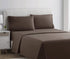 Clara Clark Premier 1800 Series Bed Sheet Set, 4pc, Queen, Chocolate Brown