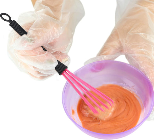 12 Pack Hair Color Whisk Mini Whisk for Hair Dye Mixing, Christmas Gifts, Salon Barber Plastic Mixer Tool