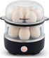 Elite Gourmet EGC1215B Easy Egg Cooker, Stainless-steel Heating Plate, Two-Tiered, 14-Egg Capacity,
