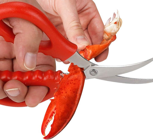 Calary 8Pcs Seafood Scissors, Multifunctional Crab Leg Crackers and Tools for Seafood